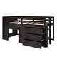 preview thumbnail 25 of 25, Twin Size Loft Bed with Cabinets, Shelves, and Storage Space