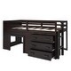 preview thumbnail 7 of 7, Twin Size Loft Bed with Three Cabinets and Shelf Included