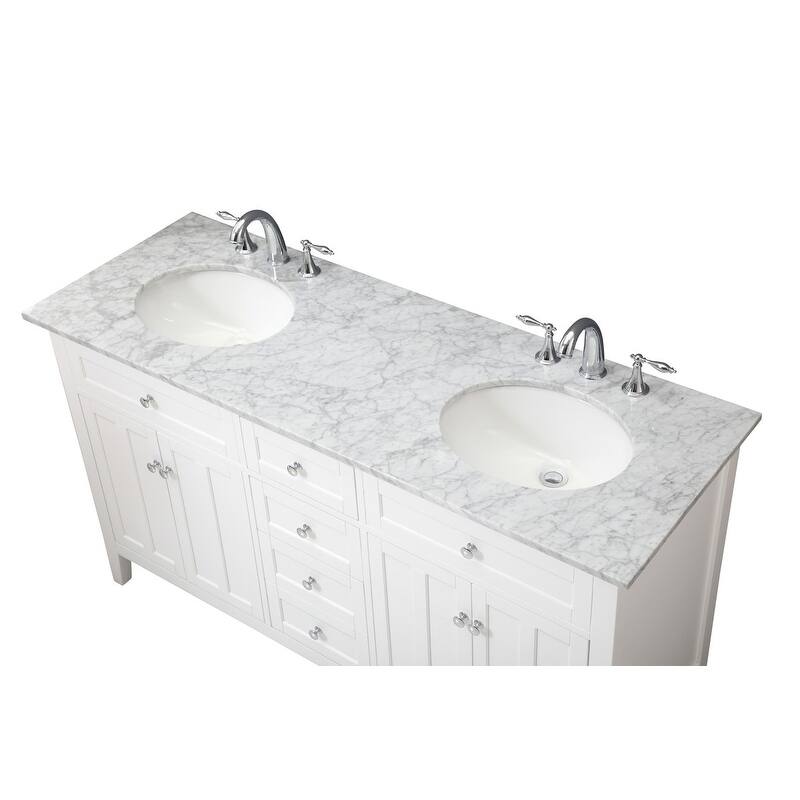 Modern 60" Double Bathroom Vanity Set