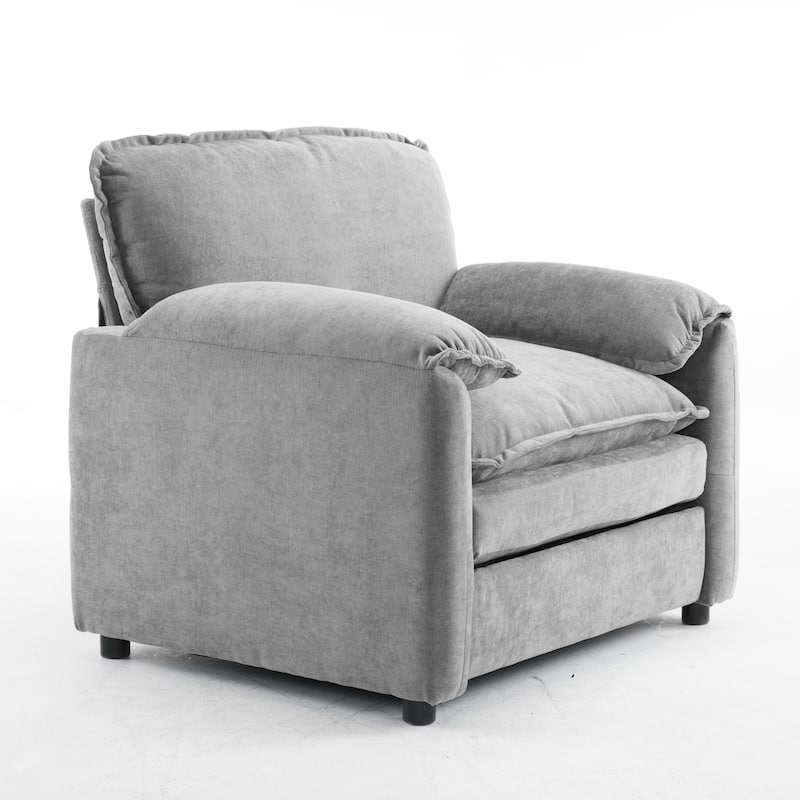 Chenille Oversized Lounge Chair with Thick Cushions and High Back Support Wide Seat