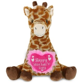 DolliBu Happy Motherundefineds Day Super Soft Plush Giraffe With Pink ...