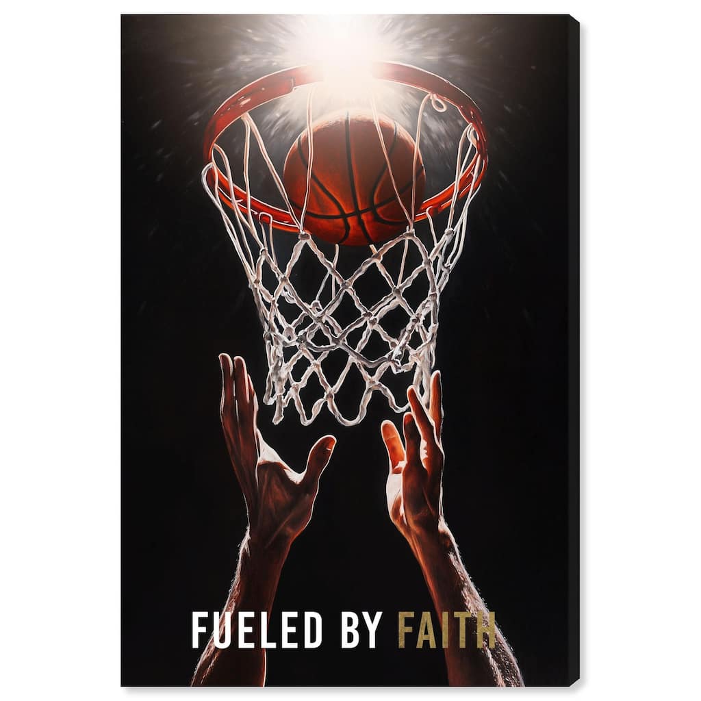 Fueled by Faith Basketball Canvas by Art Remedy, Gallery Wrapped