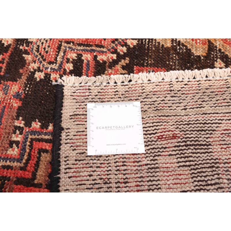 ECARPETGALLERY Hand-knotted Anatolian Vintage Black, Red Wool Rug - 4'5 x 6'10