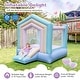 preview thumbnail 5 of 7, Kids Bounce House with Slide and Basketball Rim Bouncy Castle for Party with 480W Blower - 114.5" x 79.5" x 85"