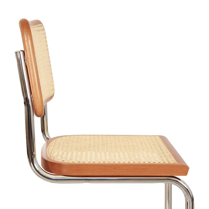 Breuer Chair Company Marcel Breuer Cesca Cane Cantilever Side Chair w/ Chrome Steel Frame (Various Wood & Cane Colors)