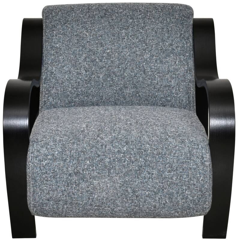 Aria Home Curva Luxe Accent Chair Stylish and comfortable Modern Seating - Navy Blue