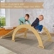 preview thumbnail 26 of 25, Foldable Pikler Triangle Set Toddler Wood Montessori Climbing Toys