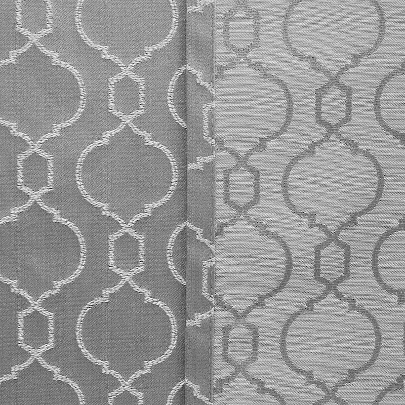 Deconovo Geometric Knitting Room Darkening Grommet Curtain(2 Panels)