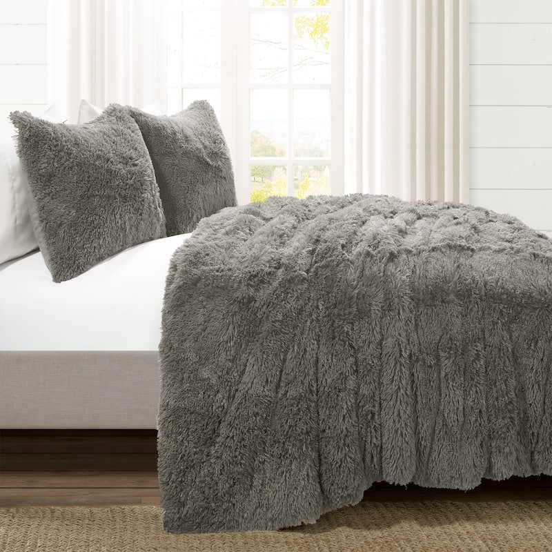 Lush Decor Emma Faux Fur Comforter Set