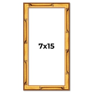7x15 Frame Gold Bamboo Solid Wood Picture Frame | 1 Inch Moulding - Bed ...
