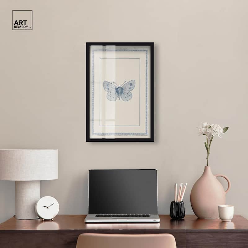 Blue Butterfly I Shadowbox by Art Remedy