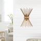 preview thumbnail 1 of 8, Modern Mid-century 2-light Starburst Wall Sconce - Brass Brass