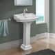 Fine Fixtures, Roosevelt White Pedestal Sink - Vitreous China Ceramic Material - White - 18 Inch- Single Faucet Hole