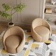 preview thumbnail 34 of 39, Velvet Boucle Upholstered Accent Chairs Swivel Barrel Chair (Set of 2)