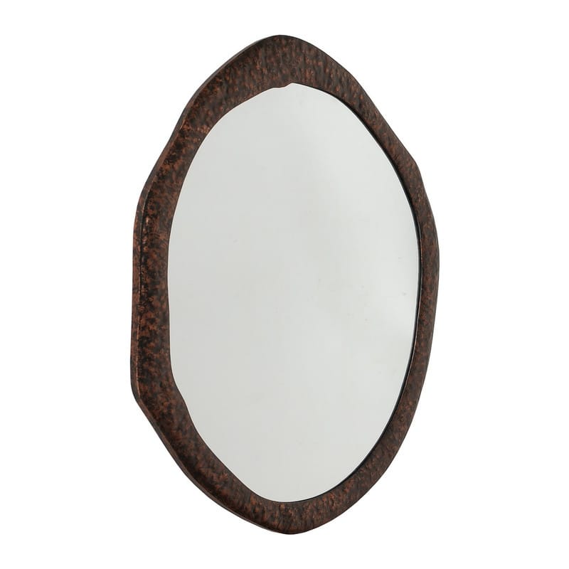 Sierra Abstract Metal Wood Inspired Wall Mirror - 31.5"H x 31.5"W x 0.75"D