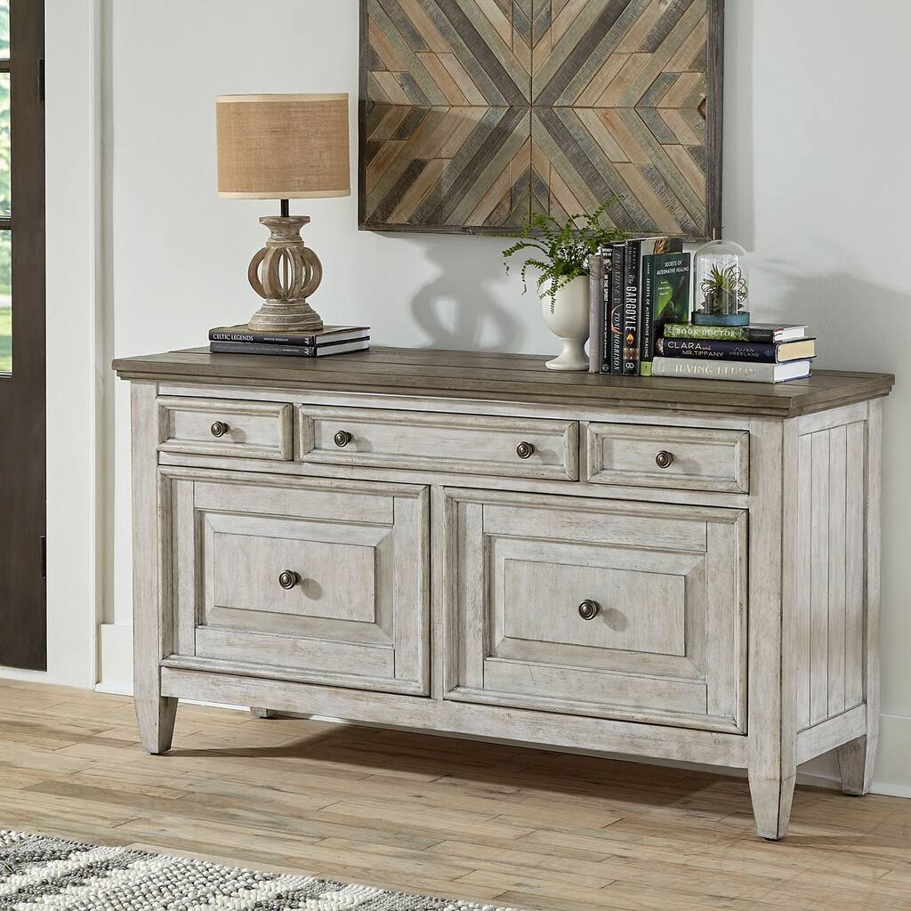 Heartland Antique White Tobacco Credenza