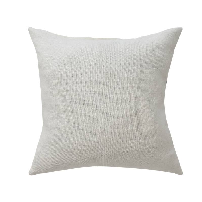 Handwoven Tropical Palm Leaf Square Throw Pillow - 20" - Blue and Cream