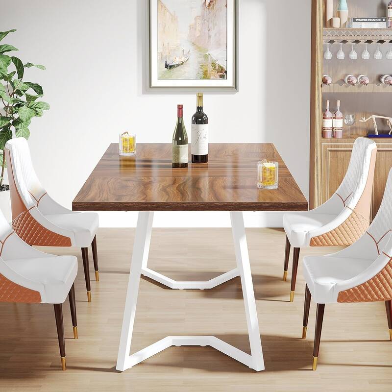 Rectangular Dining Room Table, 55 Inches Small Kitchen Table