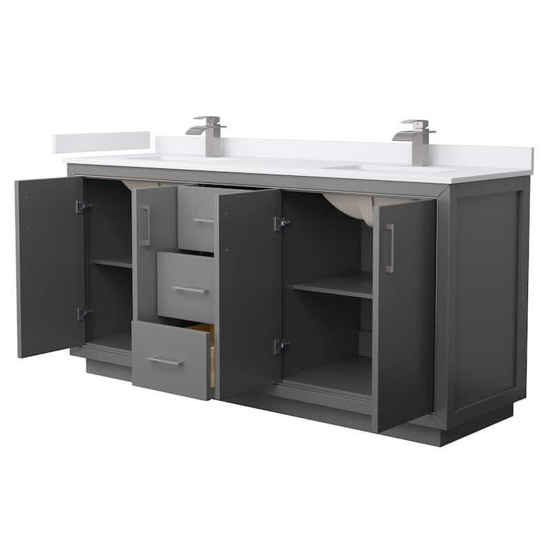 Wyndham Collection WCF1111-72D-VCA-MXX Icon 72" Free Standing Double