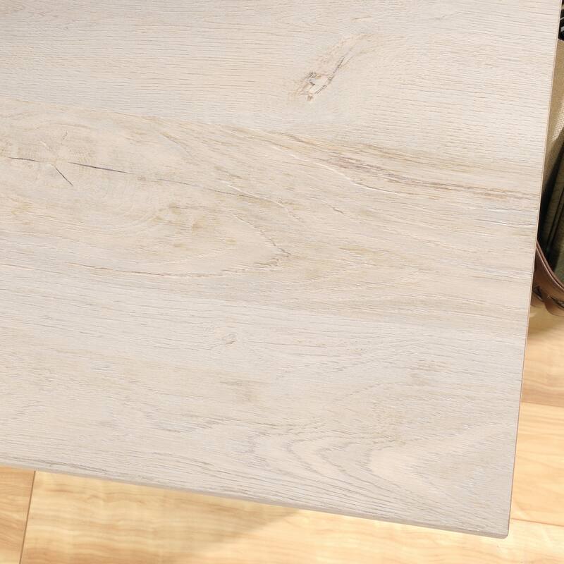 Engineered Wood Coastal Computer Desk with Slide-Out Keyboard Tray, Gray