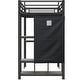 preview thumbnail 33 of 34, Twin Size Metal Loft Bed Frame with Desk, Wardrobe And Storage Shelves Under The Bed