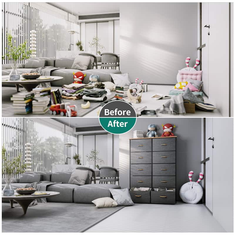 Moasis 10-drawer Bedroom Dresser Storage Tower