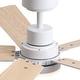 preview thumbnail 15 of 69, YUHAO Kaleido 52 in. Indoor Matte Black 3-Colors Integrated LED 6-Speeds Ceiling Fans with Dual-Finish Blades and Remote Control