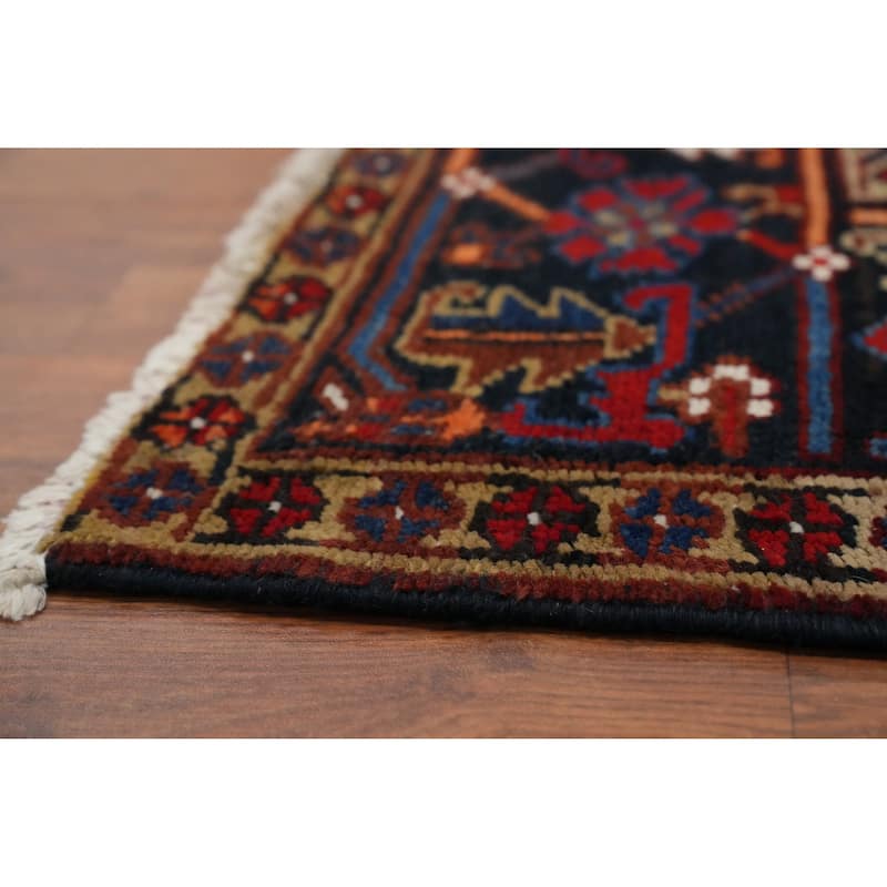 Hand Knotted Oriental 100% Wool Carpet Traditional Medallion Oranges & Rust Heriz Area Rug - 11' 0'' X 7' 10''