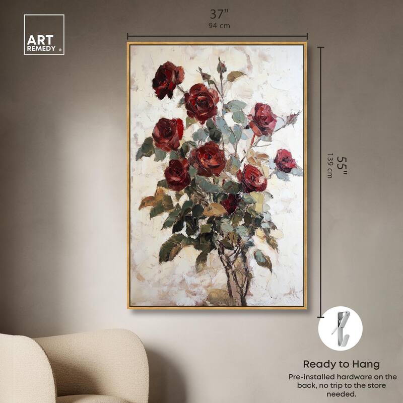 Velvet Vermilion II Canvas by Art Remedy