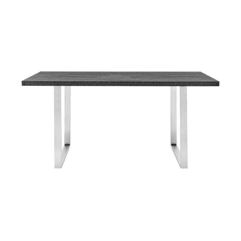 Modern Dining Table - Rectangular Table with Steel Base - Home Kitchen Table - 71