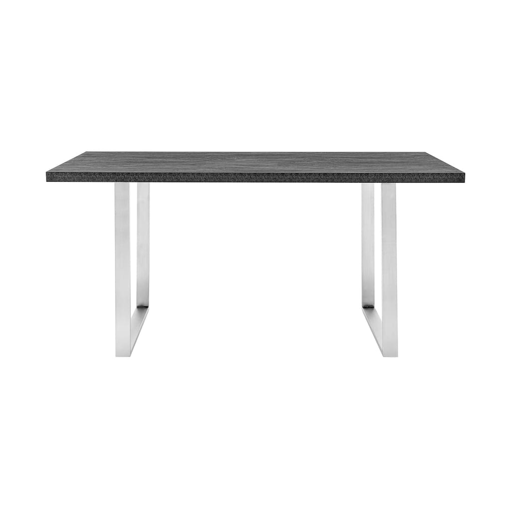 Modern Dining Table - Rectangular Table with Steel Base - Home Kitchen Table - 71