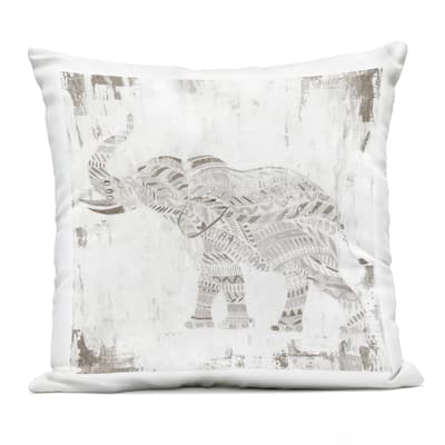 Stupell Boho Stripes Elephant Printed Outdoor Throw Pillow Design by Janet Tava
