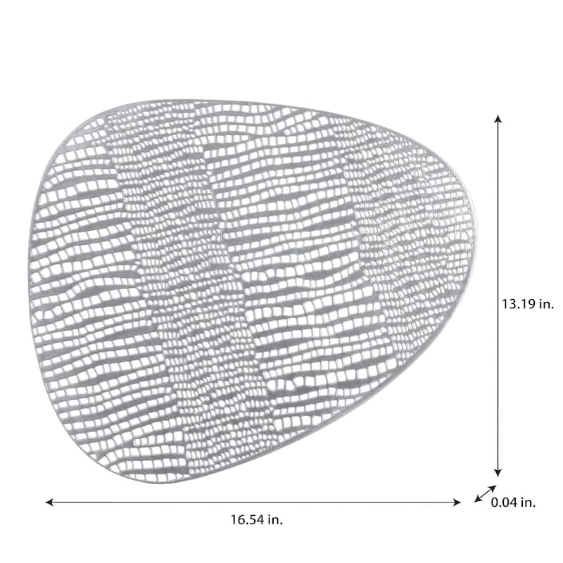 Home Details 4 Pack Oval Pebble Laser Cut Placemat
