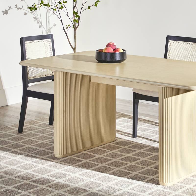 Middlebrook Designs 68" Modern Dining Table with Reeded Base