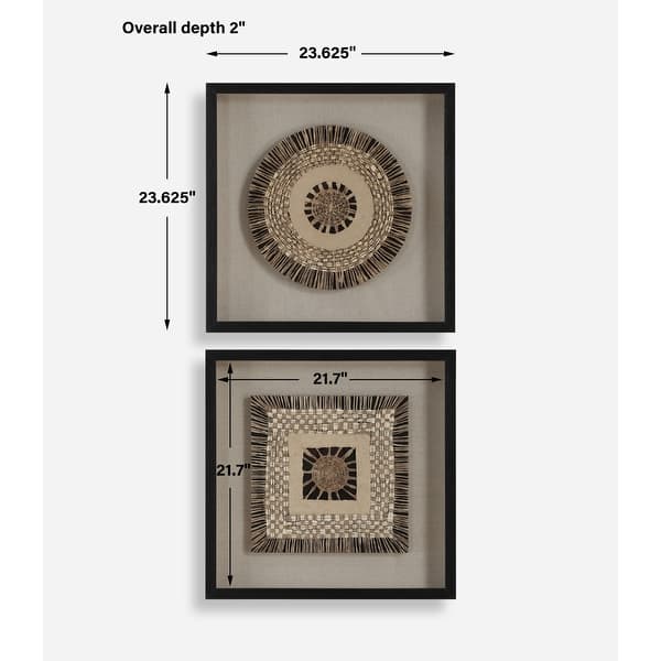 Uttermost 04367 Intertwine 24" x 24" Framed Shadow Boxes - Set of 2