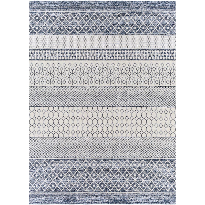 Livabliss Marbrey Moroccan Stripe Cotton Area Rug