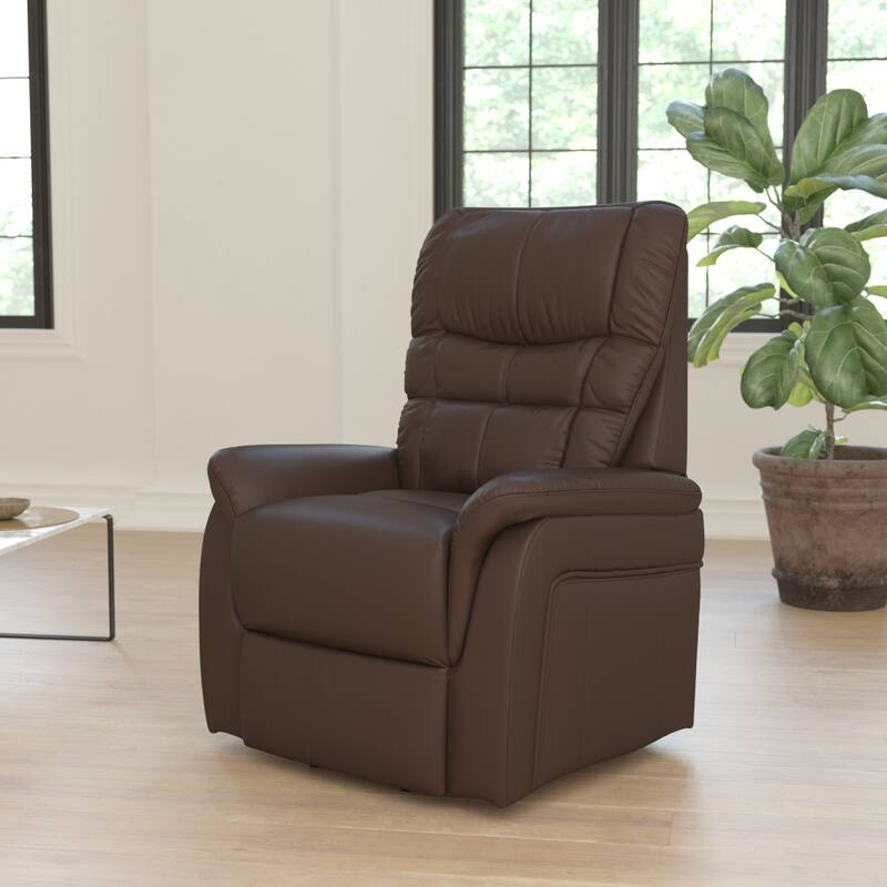 Remote Powered Lift Recliner - Cognac LeatherSoft