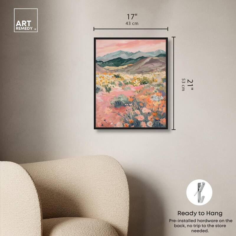Flowers Beyond the Hills Canvas by Art Remedy