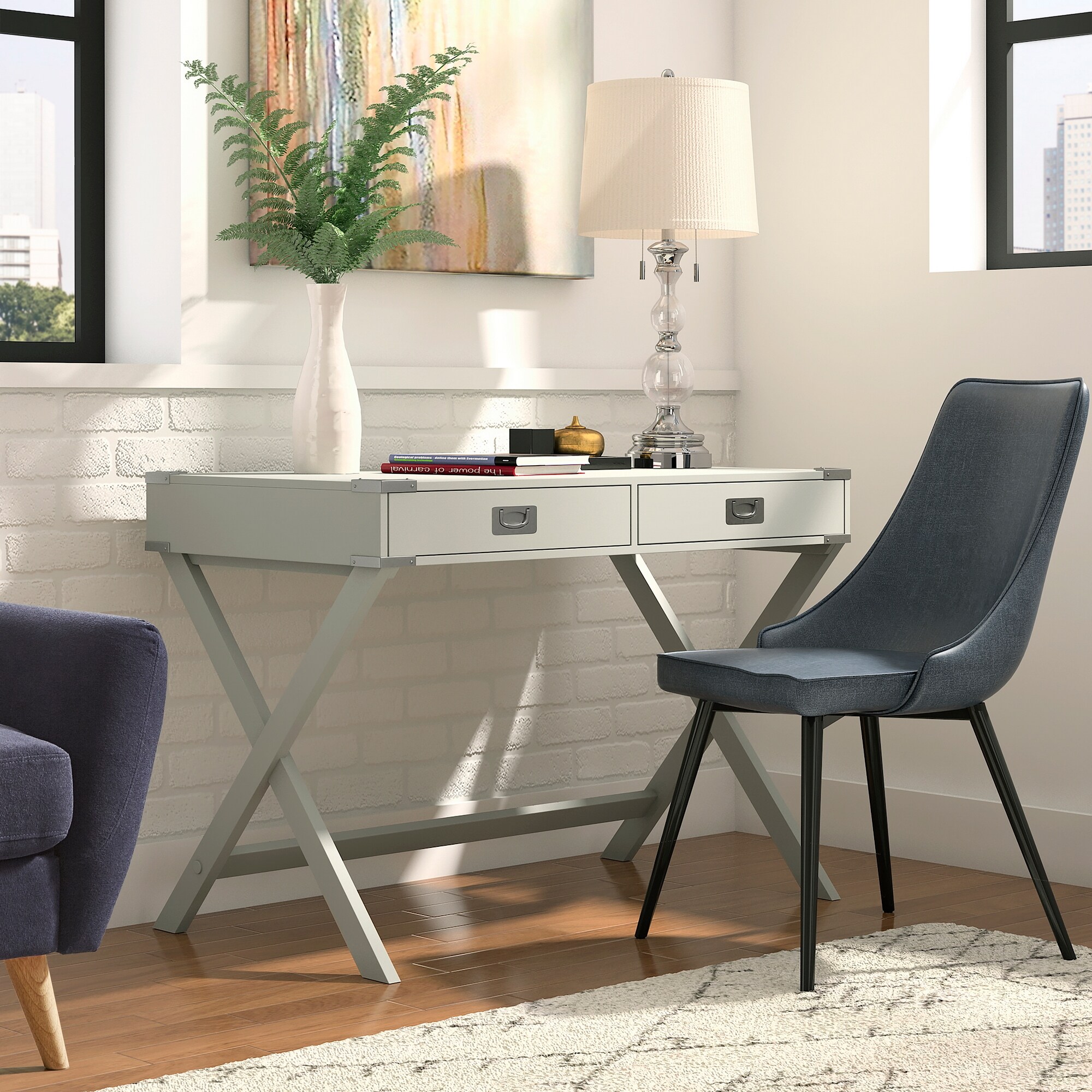 Kenton X Base Wood Accent Campaign Writing Desk iNSPIRE Q Modern On Sale Bed Bath Beyond 10035816
