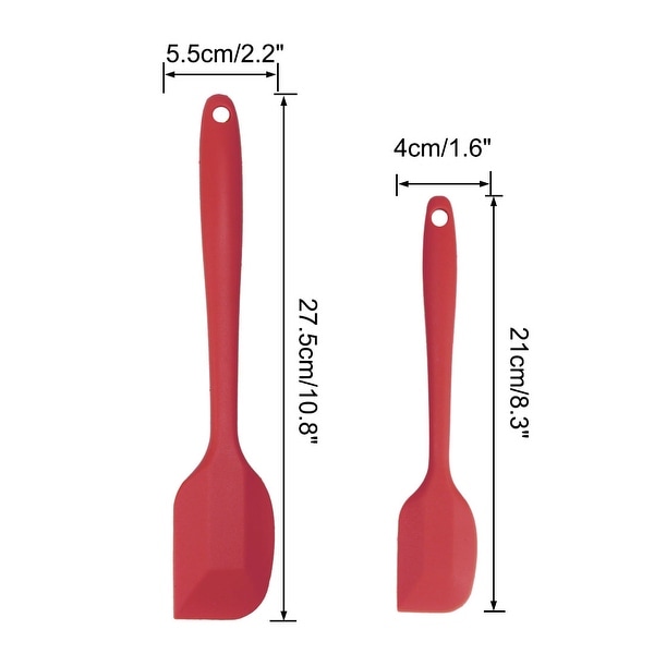 Silicone 2 Pcs Heat Resistant Rubber Turner Non Stick Spatula Set