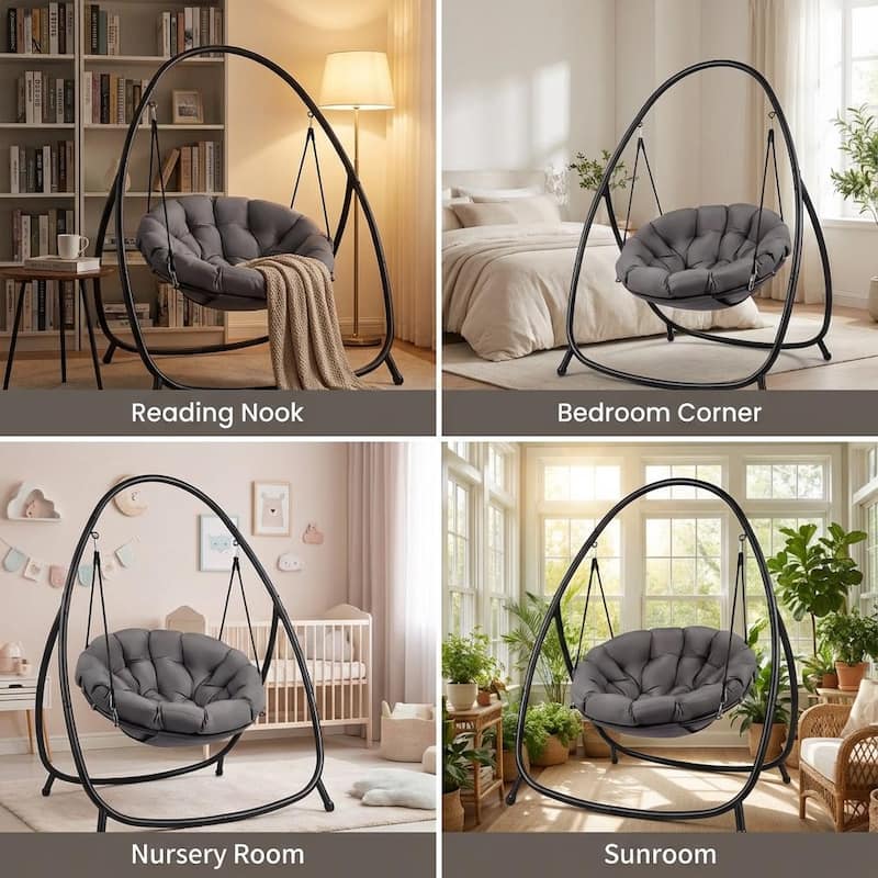 Oversized Hanging Egg Chair with Stand