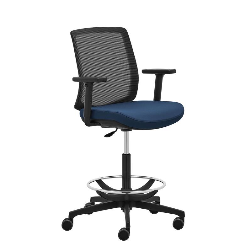 Adapt Mesh Multi-Function Stool Height Office Chair, - Navy