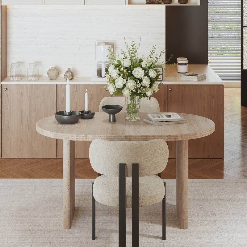 55.12"-70.87"Modern Extendable Dining Table With Removable Extension Leaves, Suitable For Dining Rooms, Kitchens