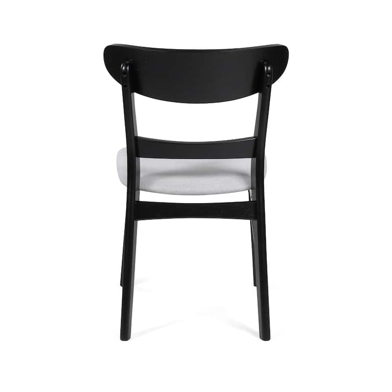 Roomfitters Mid-Century Modern Dining Chairs with Solid Wood Frame and Upholstered Seat, Set of 2