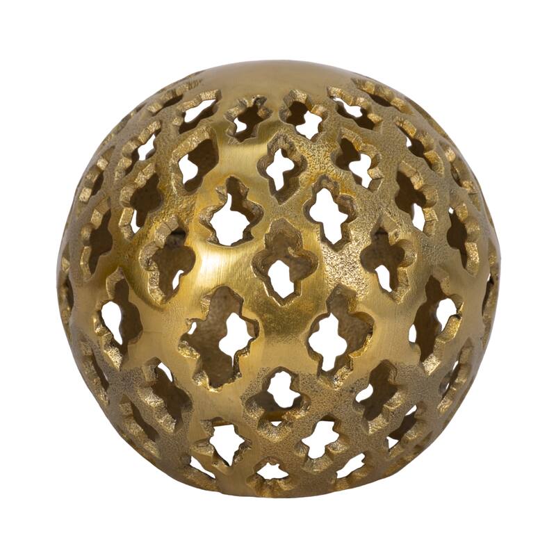 Sagebrook Home Decorative Metal Orb Contemporary Cut-Out Aluminum Orb Sculpture