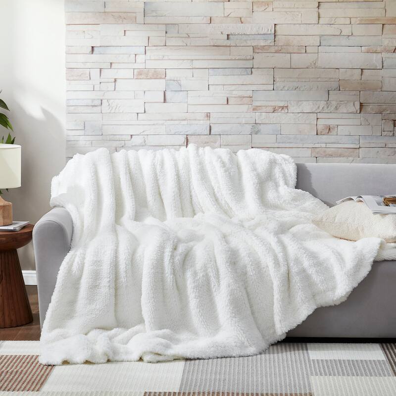 Longer than Long - Coma Inducer® Plush Blanket (100" x 180") - Holy White