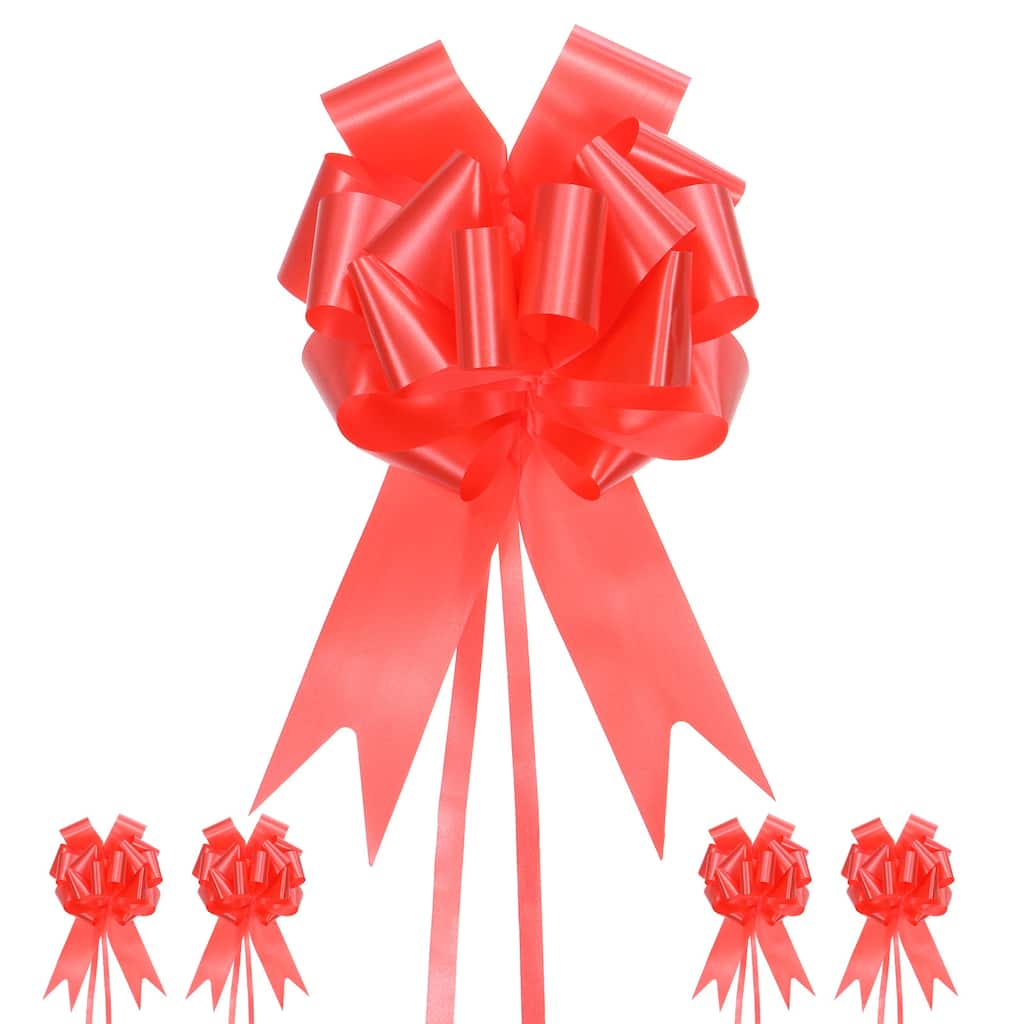 10pcs Large Pull Bow 10 Inch Flower Bows for Wedding Baskets