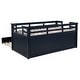 preview thumbnail 10 of 14, Carlsbad Wood Twin Captains Bed With Trundle Navy Blue