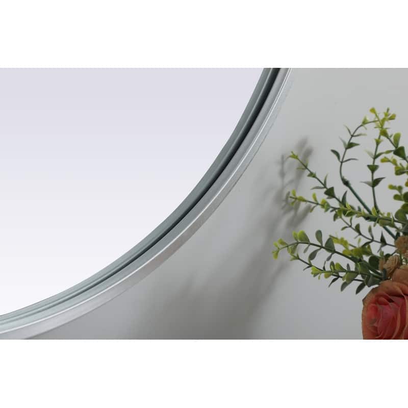 Indigo Home Metal Frame Oval Mirror 24x40 Inch