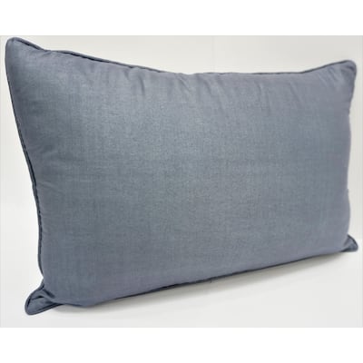 Home&Manor Premium Silk Throw Pillow Lumbar Gray